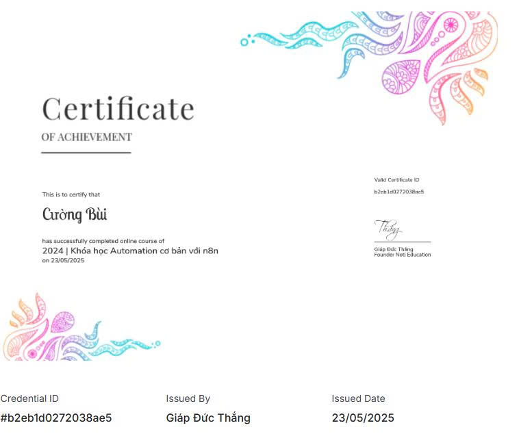 Automation với n8n — Noti Education